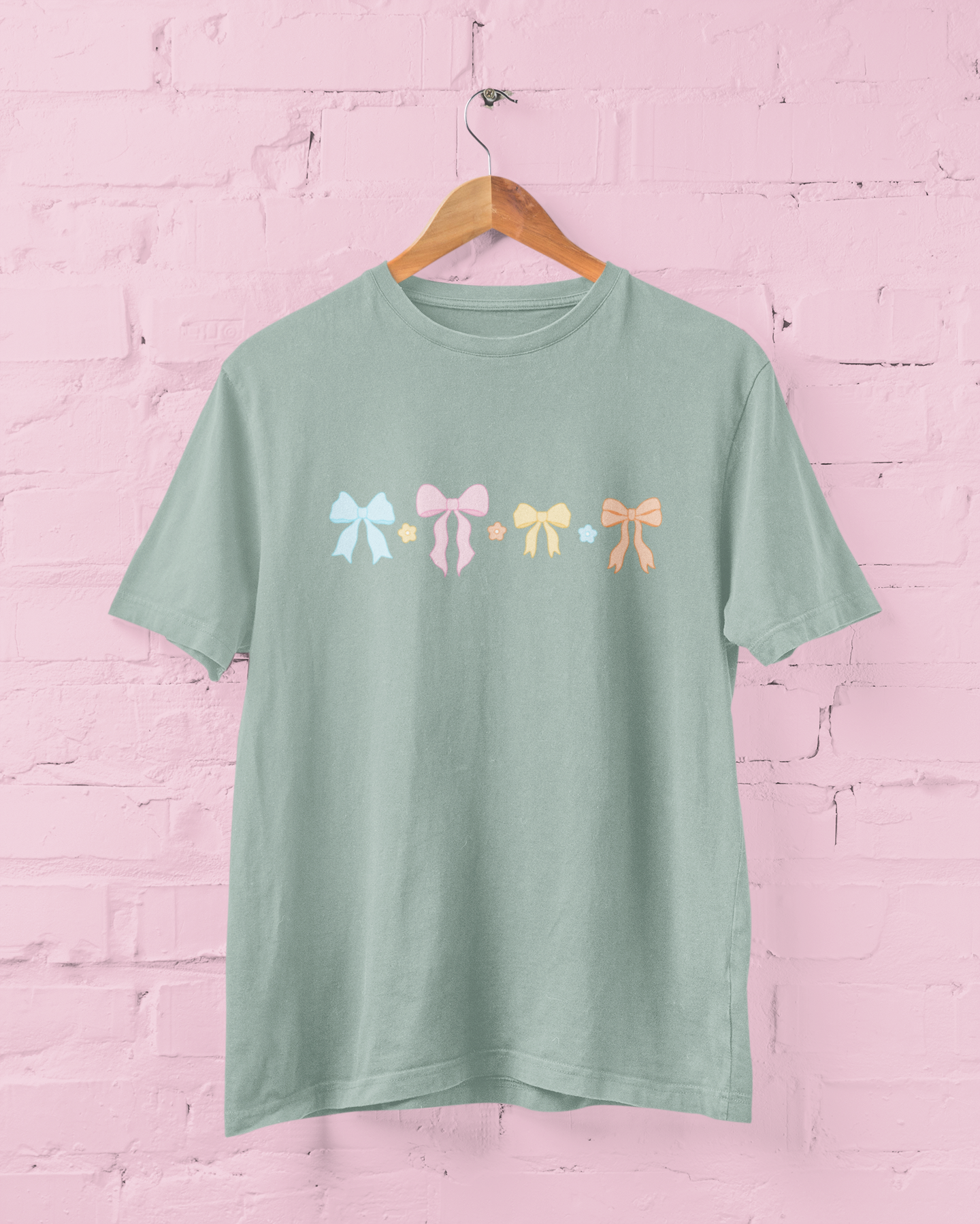 Pastel Spring Bows Graphic Top
