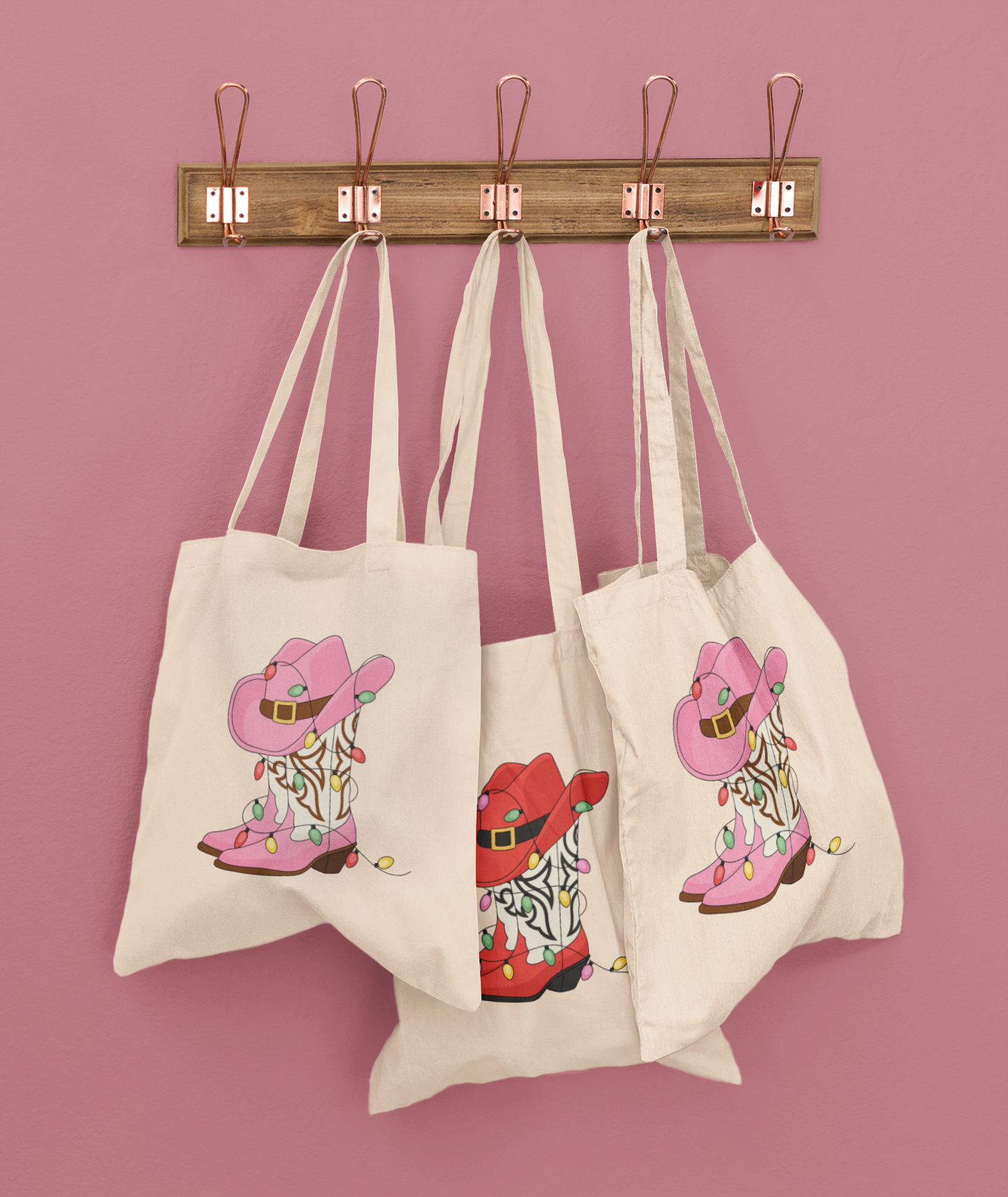 Christmas Boots Tote Bag