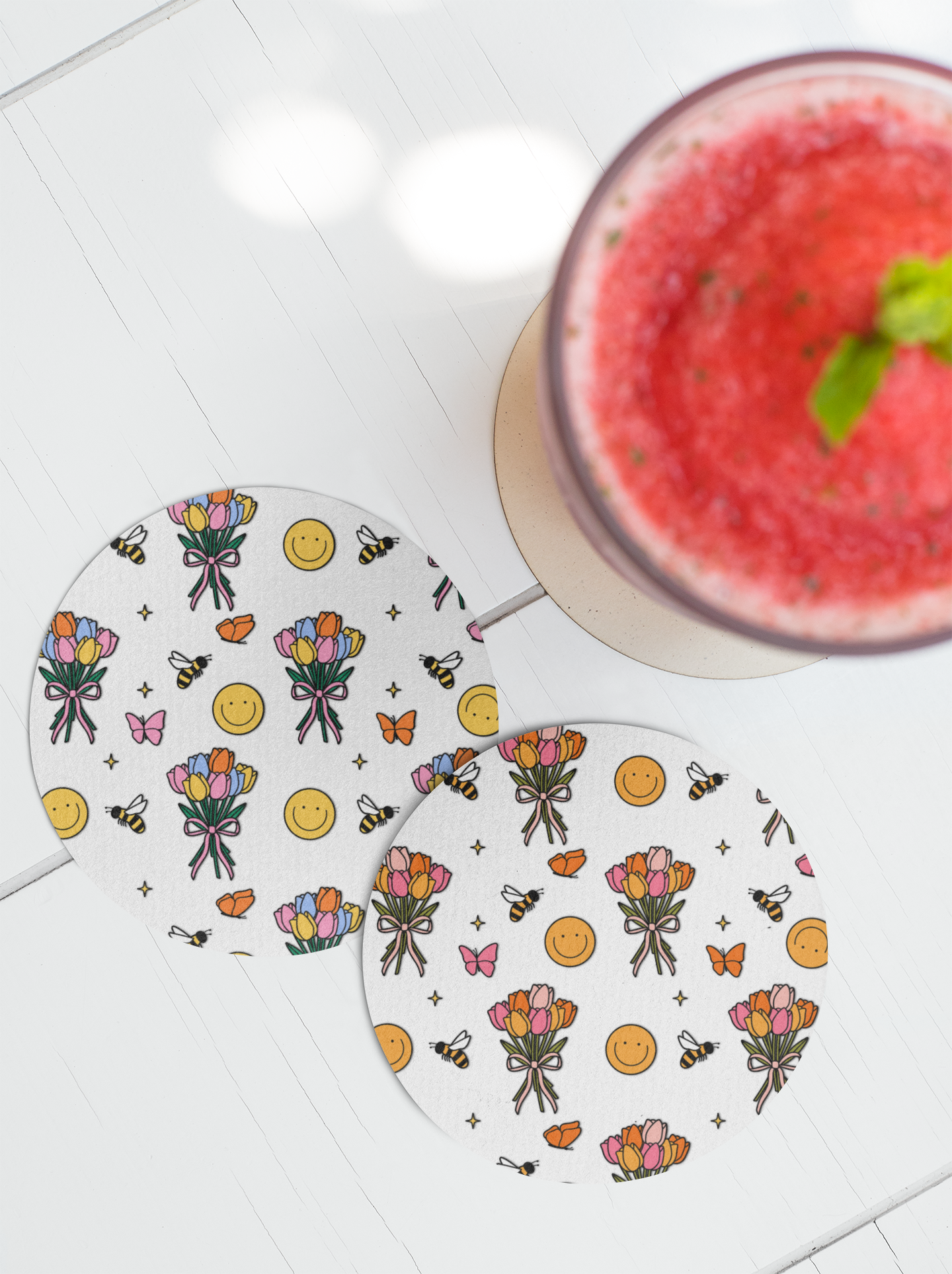 Flowers & Bees | Set of 2 | Coasters