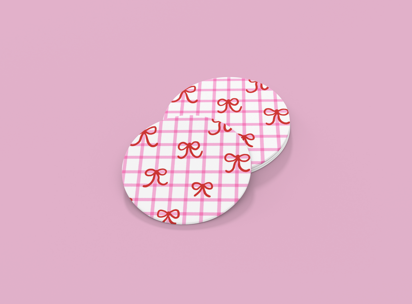 Gingham Bows | Set of 2 | Coasters