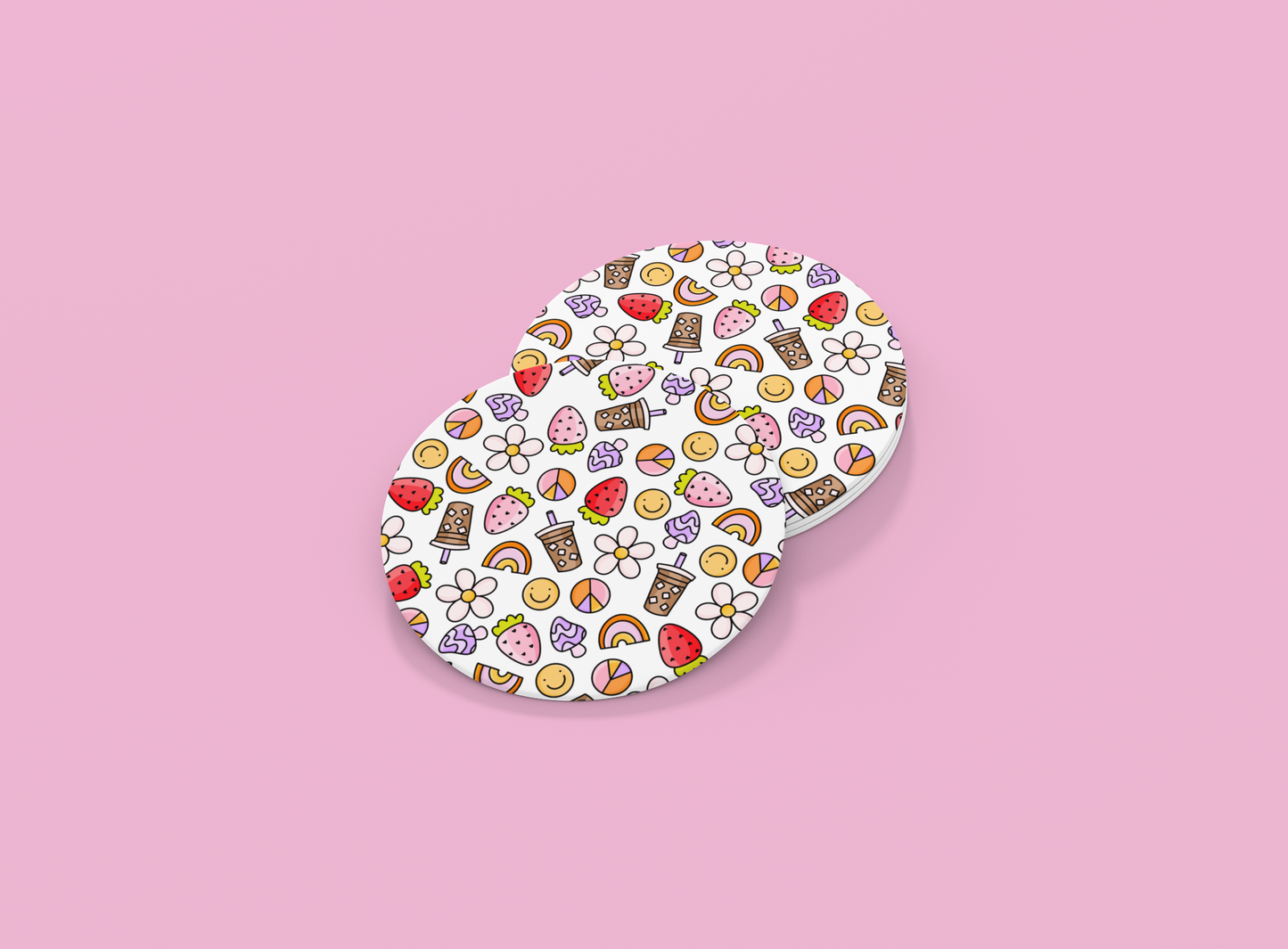 Coffee Mushies & Berries | Set of 2 | Coasters