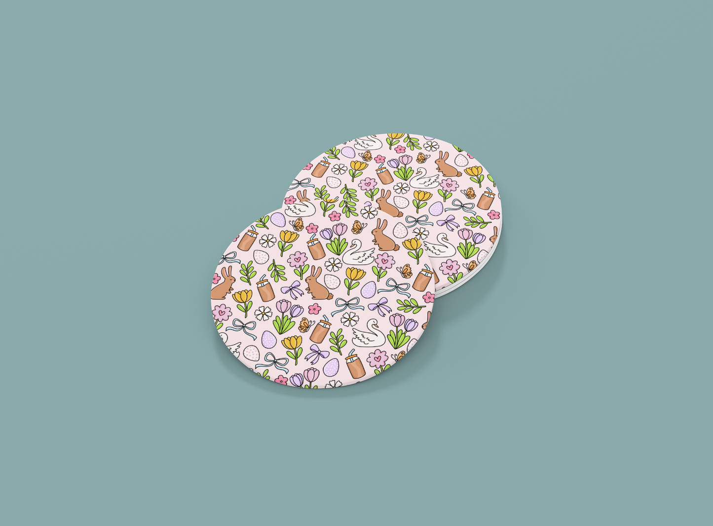 Spring Iced Coffee Hunt | Set of 2 | Coasters