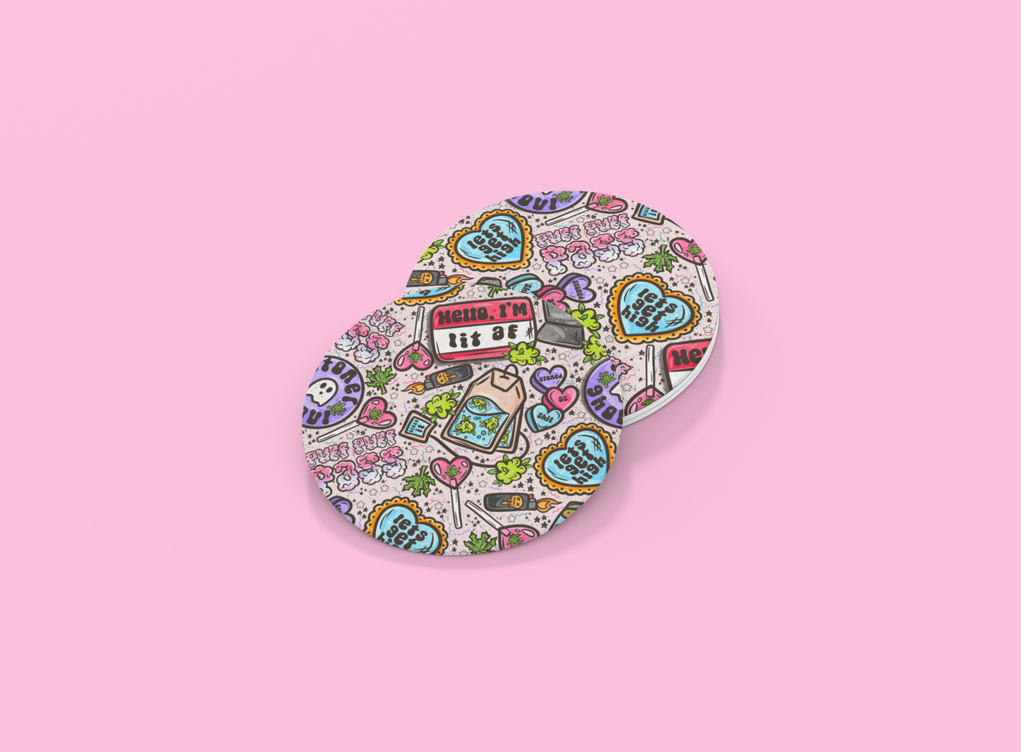 Puff Puff Pass | Set of 2 | Coasters