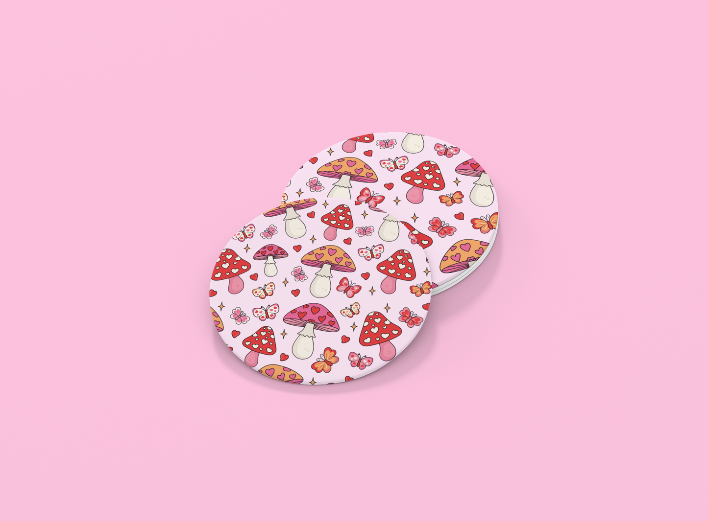 Mushroom Love | Set of 2 | Coasters