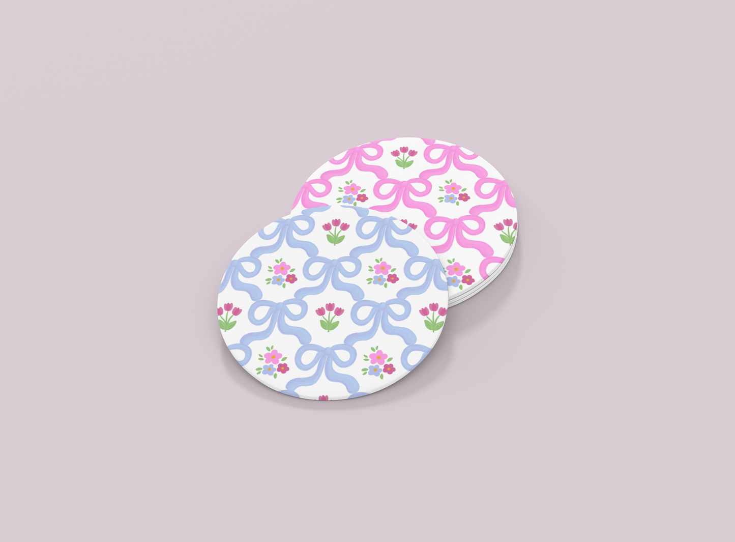 Floral Bows | Set of 2 | Coasters