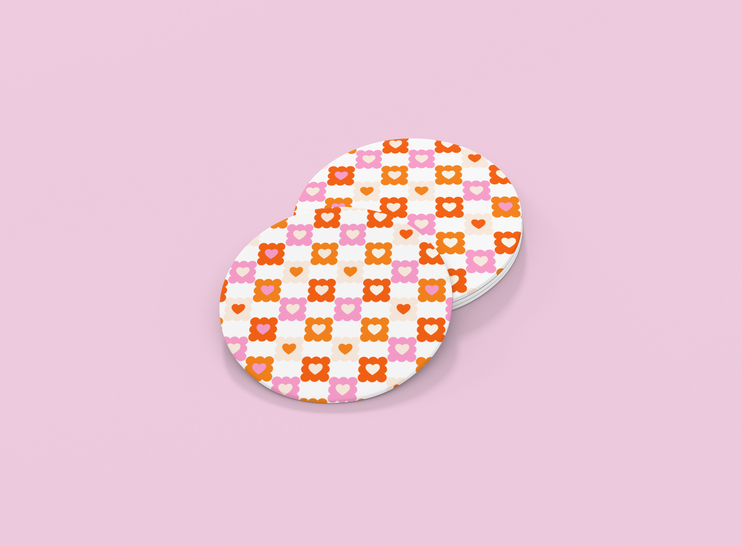 Checkered Cuties | Set of 2 | Coasters