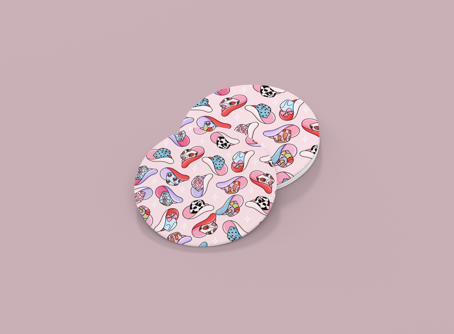 Cowgirl Hat Pattern | Set of 2 | Coasters