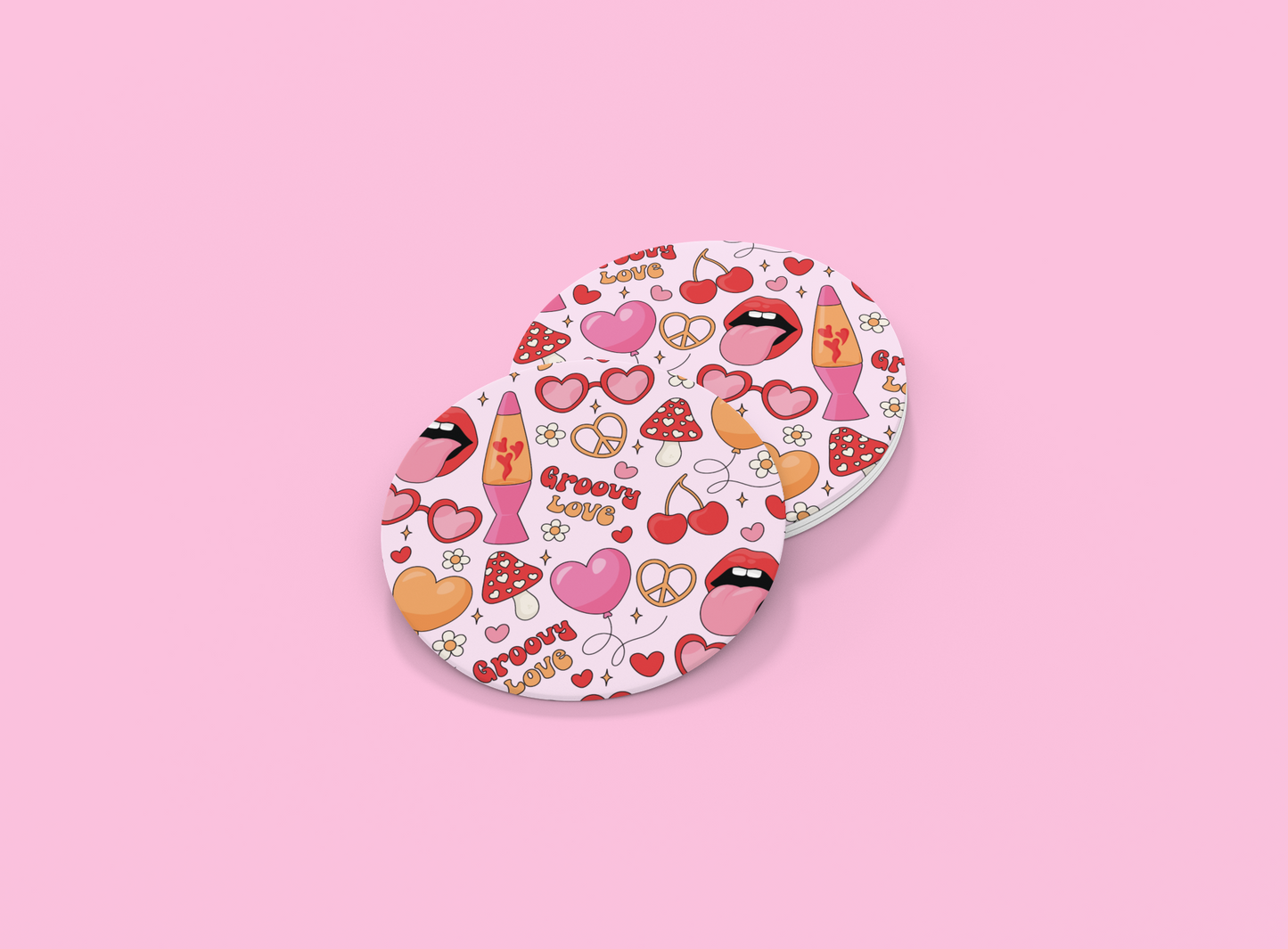 Groovy Love | Set of 2 | Coasters