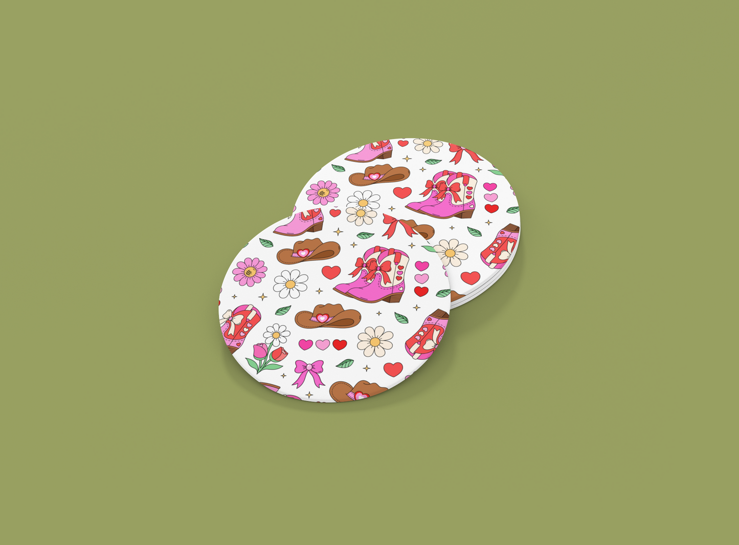 Cowgal Garden | Set of 2 | Coasters