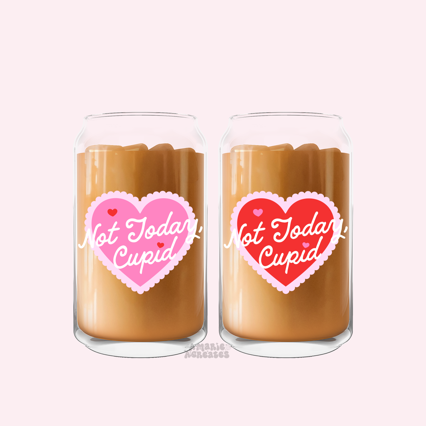 Not Today Cupid Glass Cup