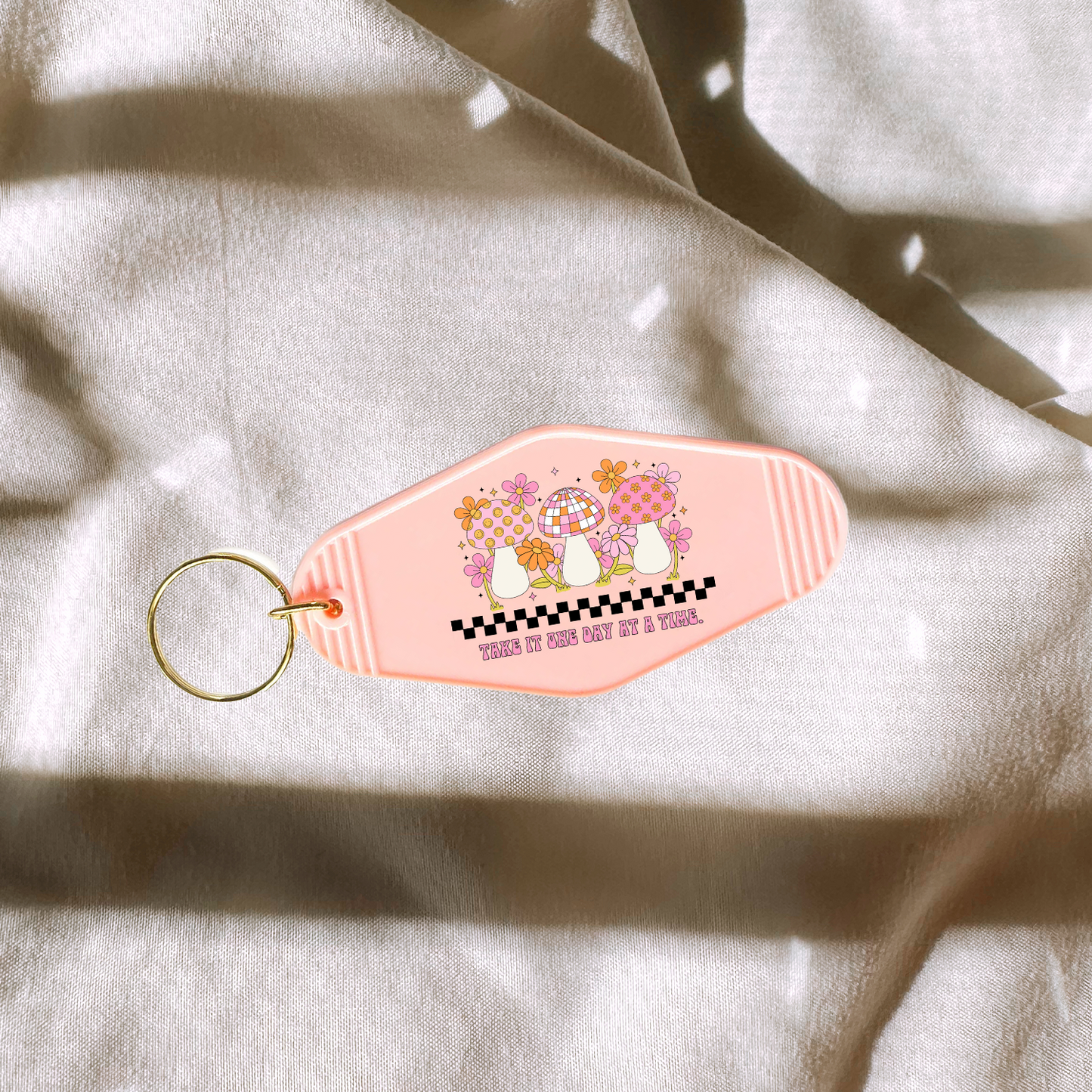 Take It One Day At A Time Keychain