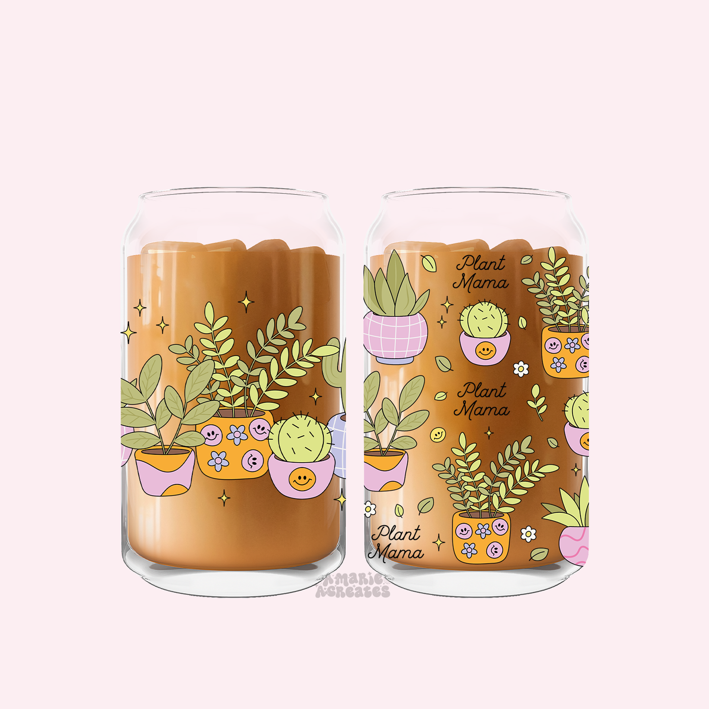 Groovy Plant Mama Glass Cup