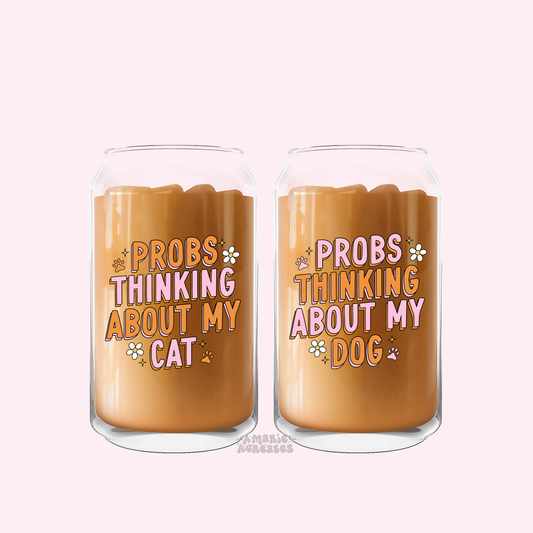 Probs Talking To My Cat/Dog Glass Cup