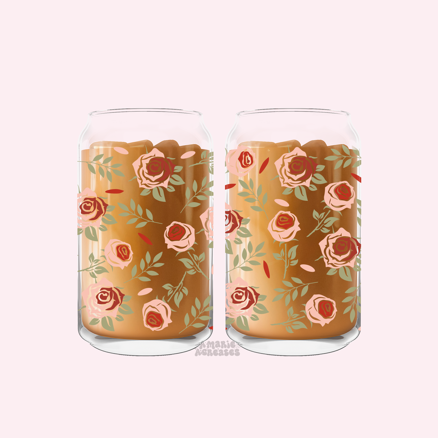 Rose Garden Glass Cup