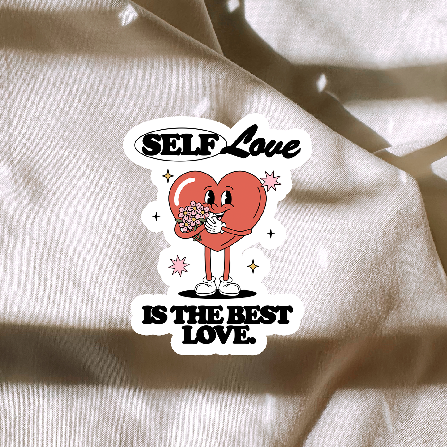 Self Love Is The Best Love | Retro Character | Sticker