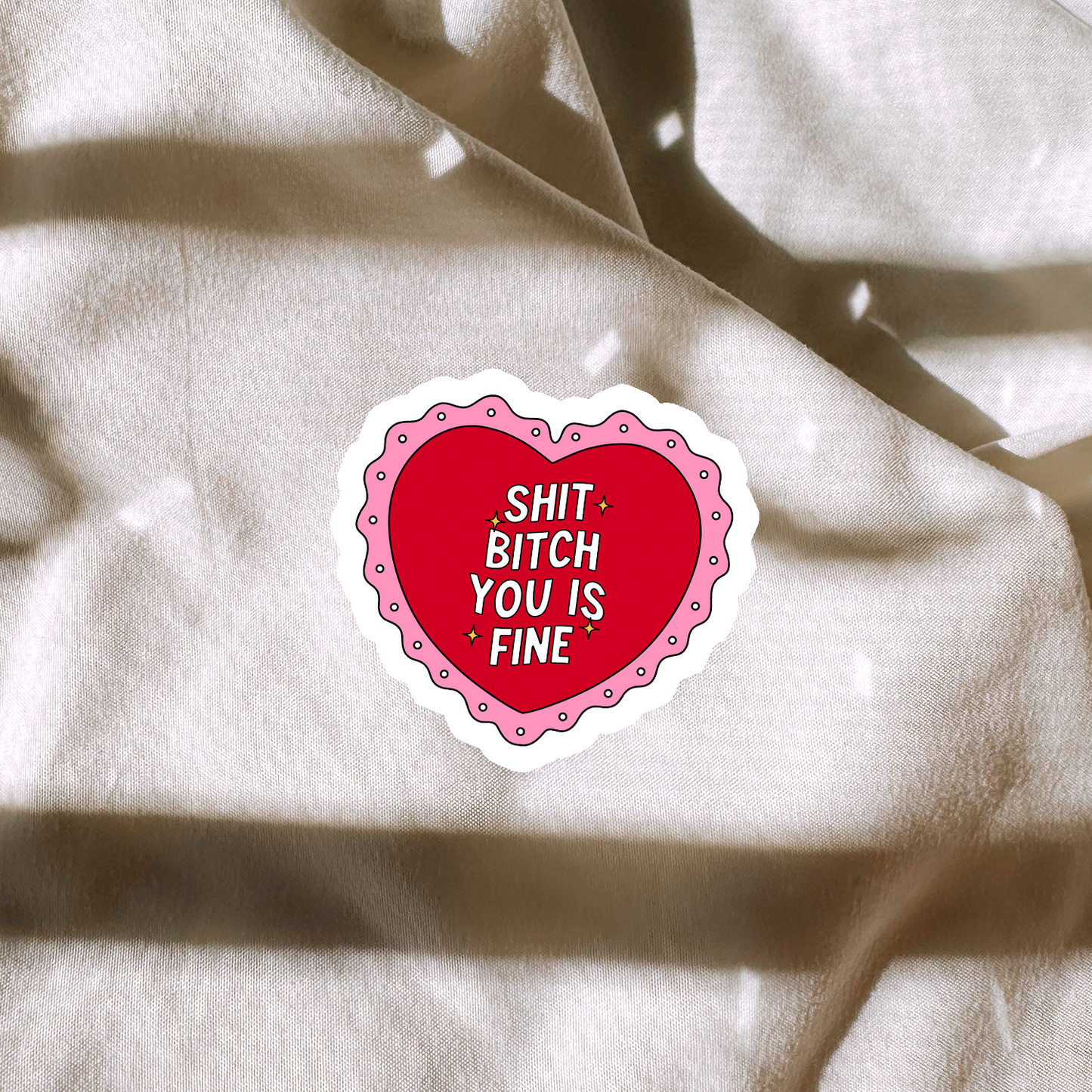 Shit Bitch You Is Fine Sticker