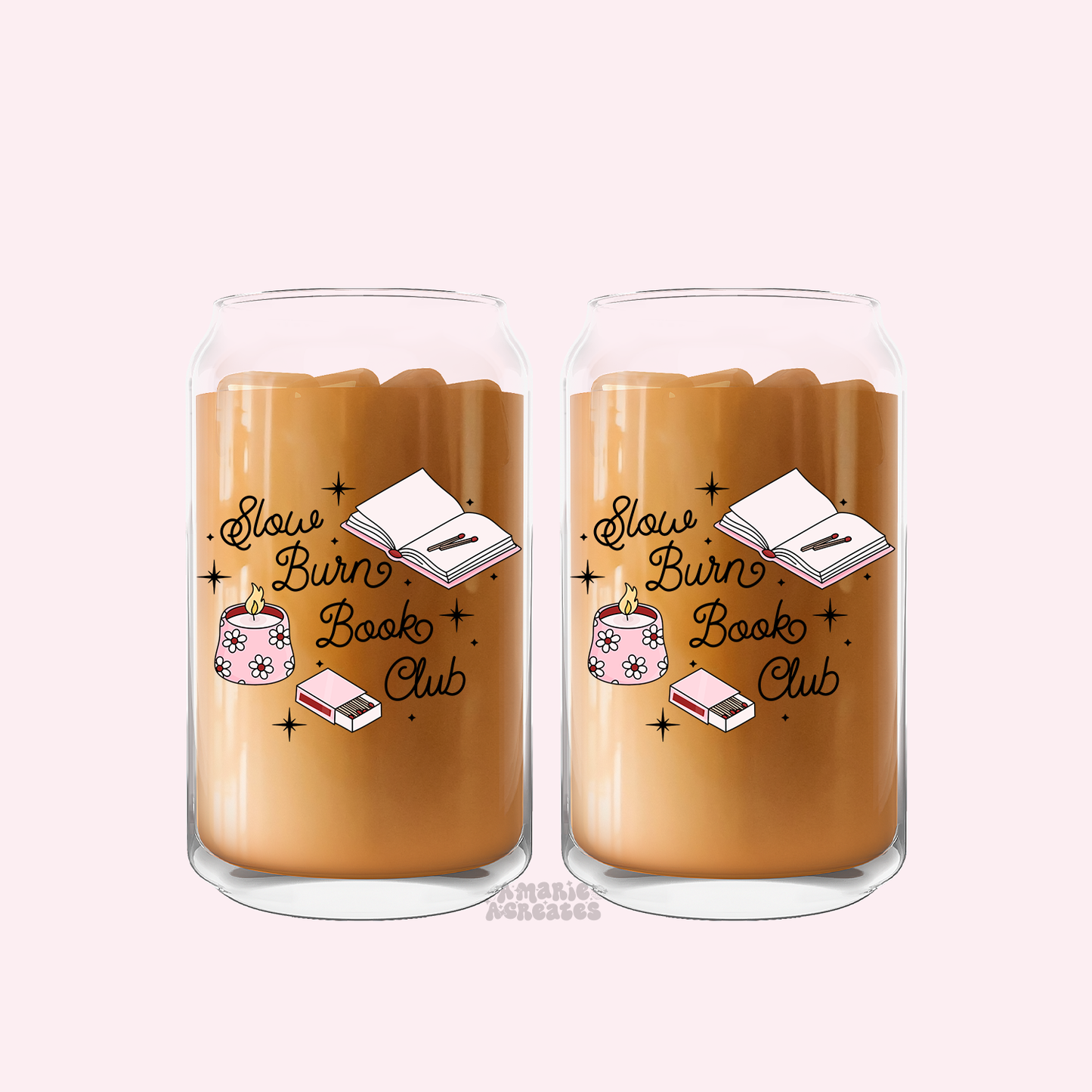 Slow Burn Book Club Glass Cup