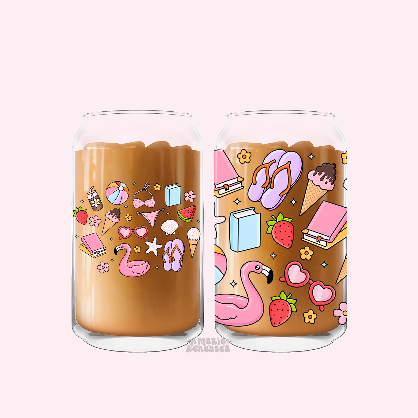 Summer Vibes Glass Cup