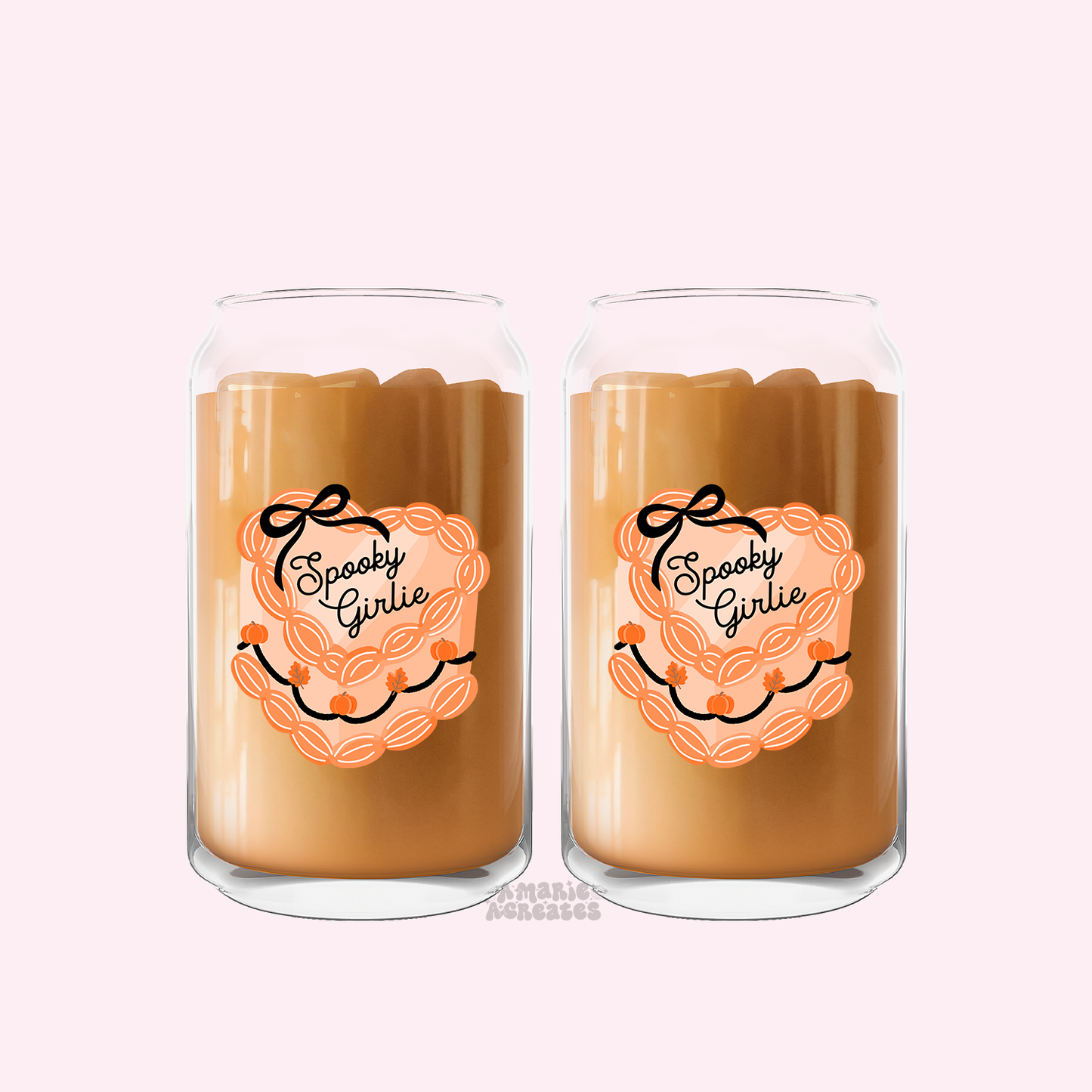 Spooky Girlie Glass Cup