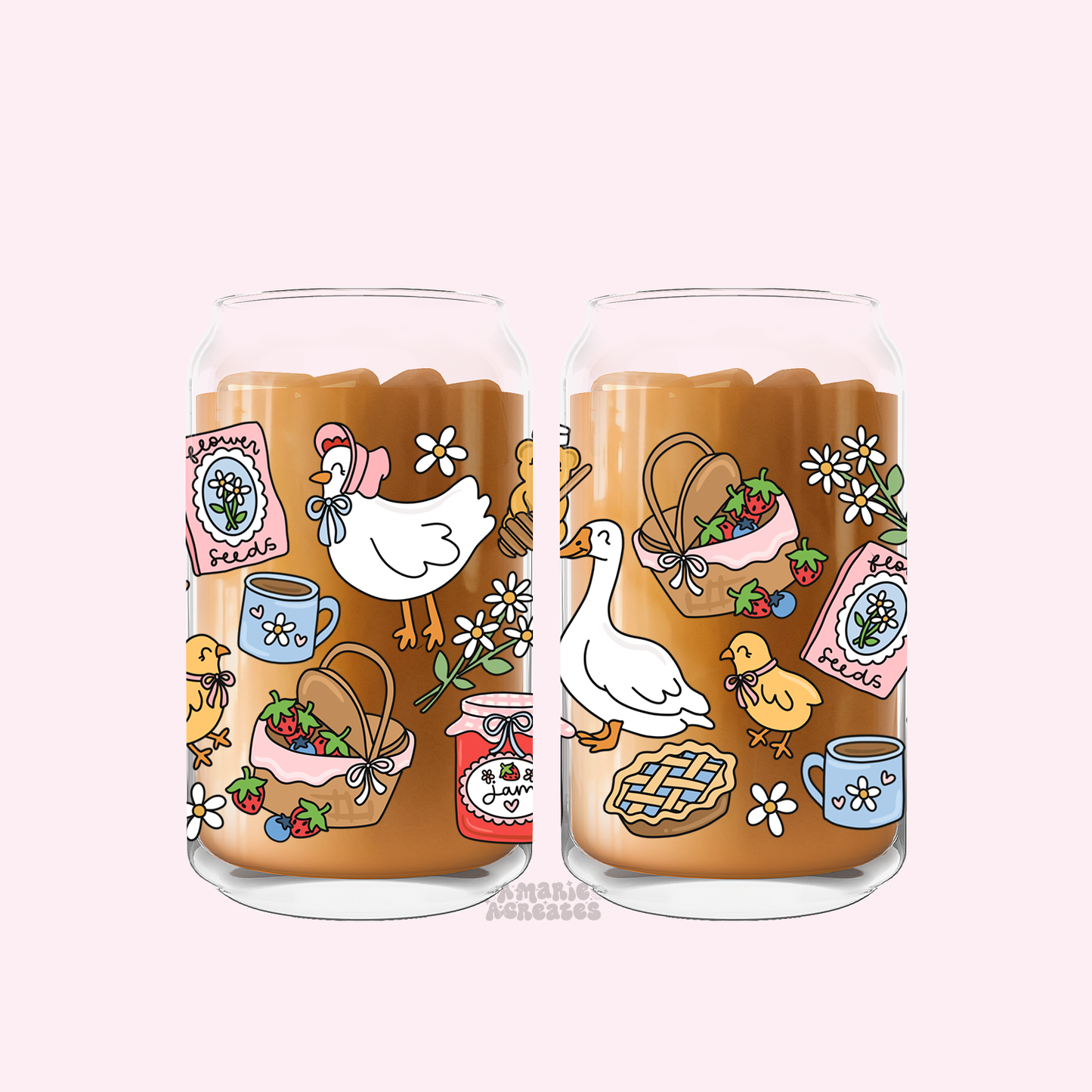 Spring Vibes Glass Cup