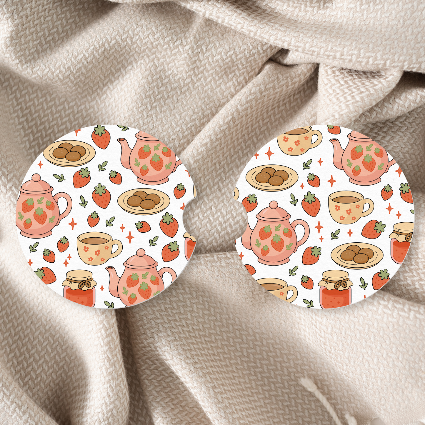 Strawberry Tea Car Coaster