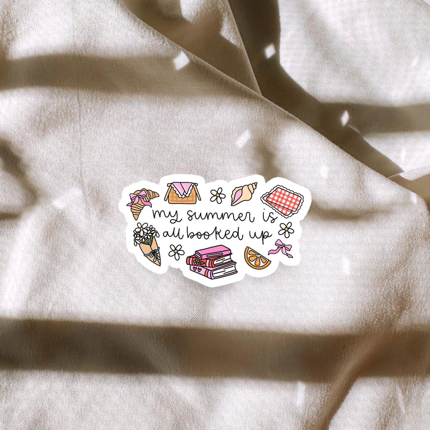 My Summer Is All Booked Up Sticker