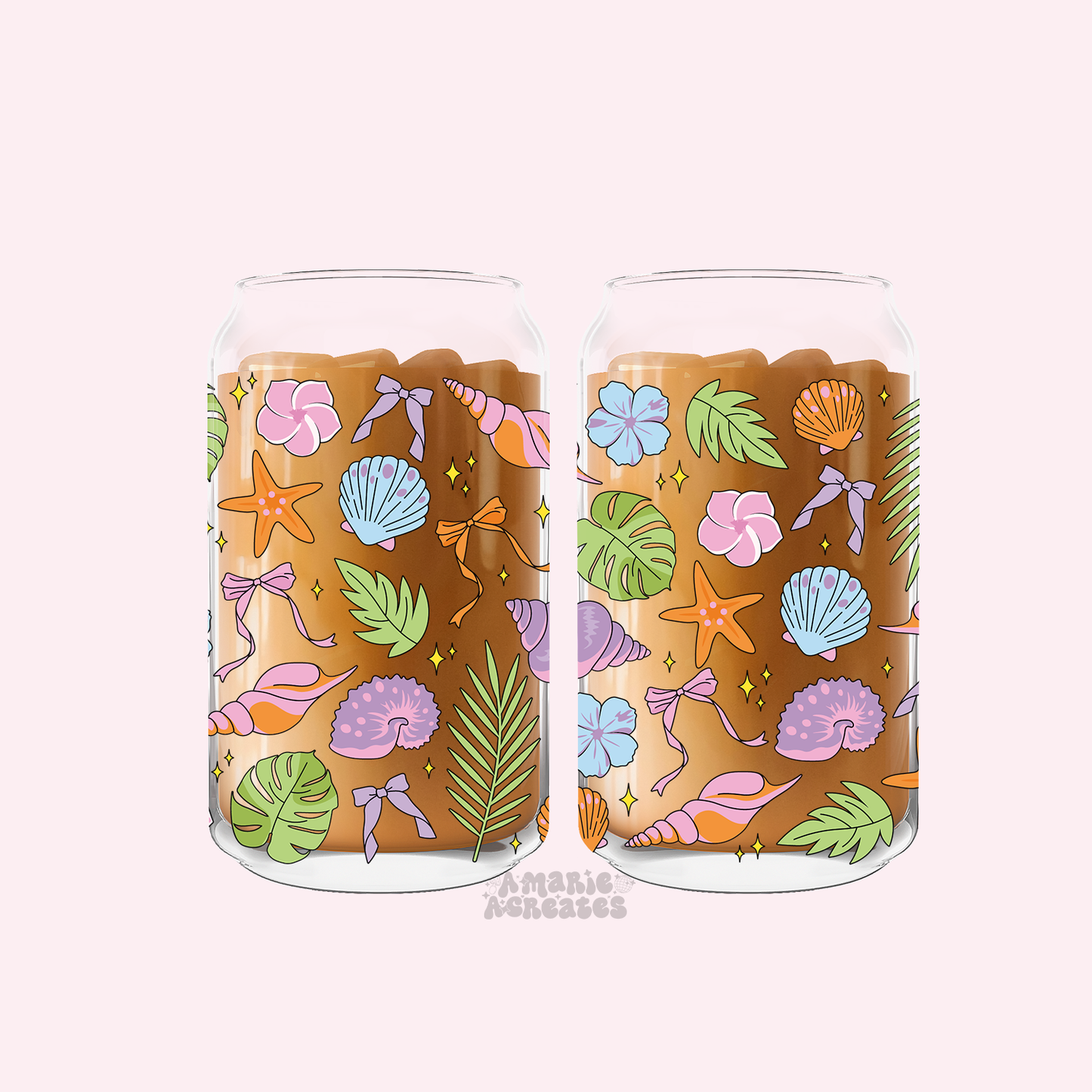 Summer Tropics Glass Cup