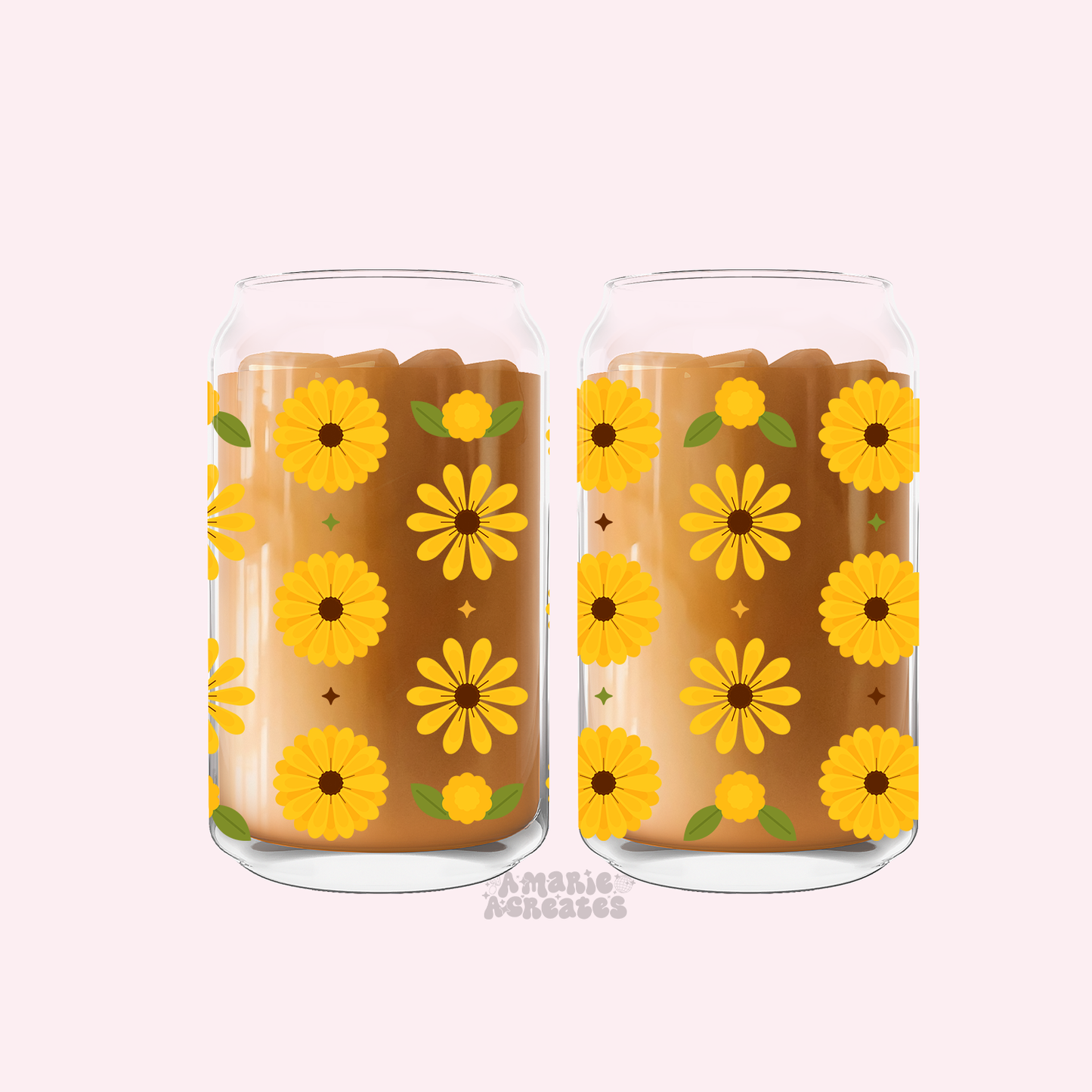 Sunflower Glass Cup