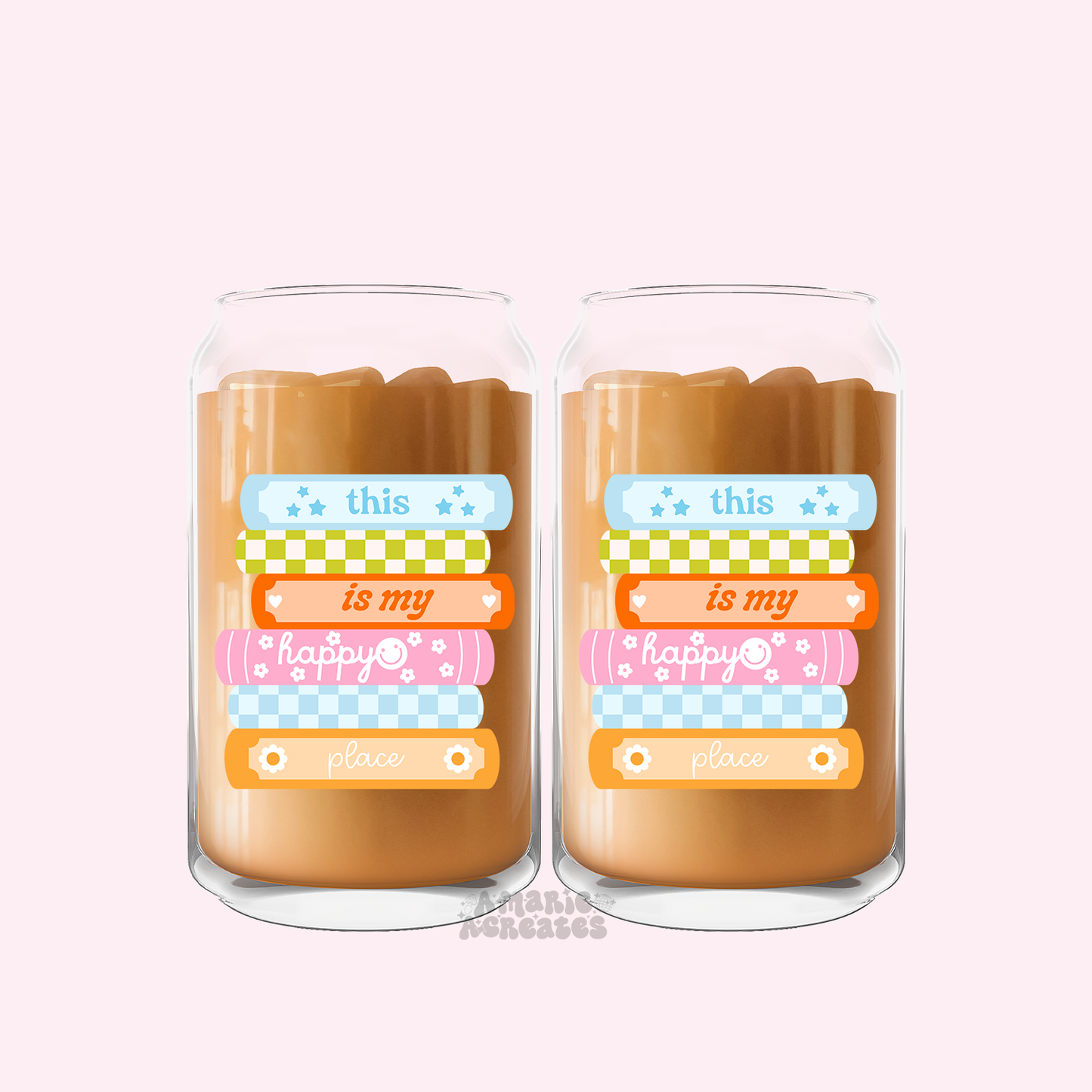 This Is My Happy Place Books Glass Cup