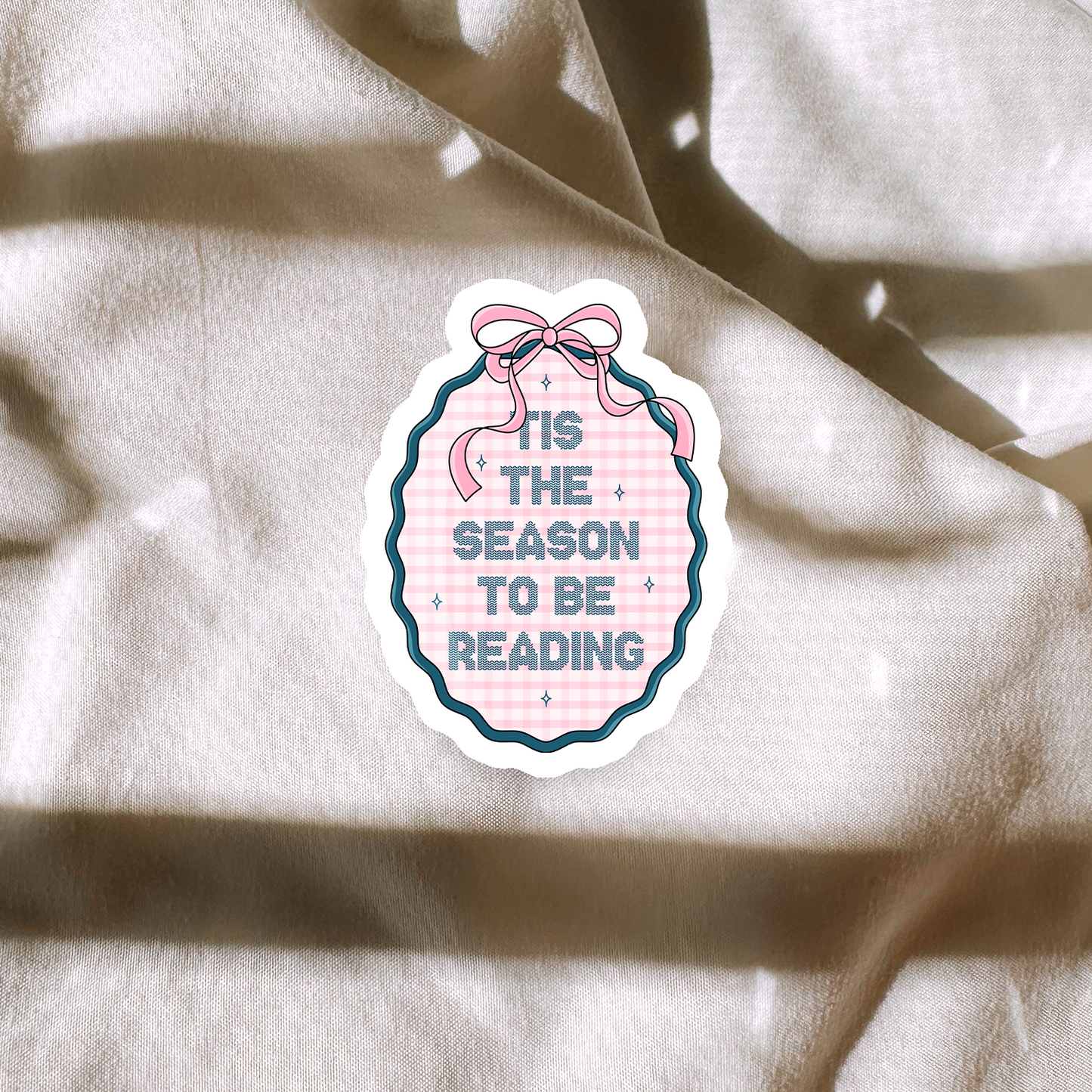 Tis The Season To Be Reading Sticker