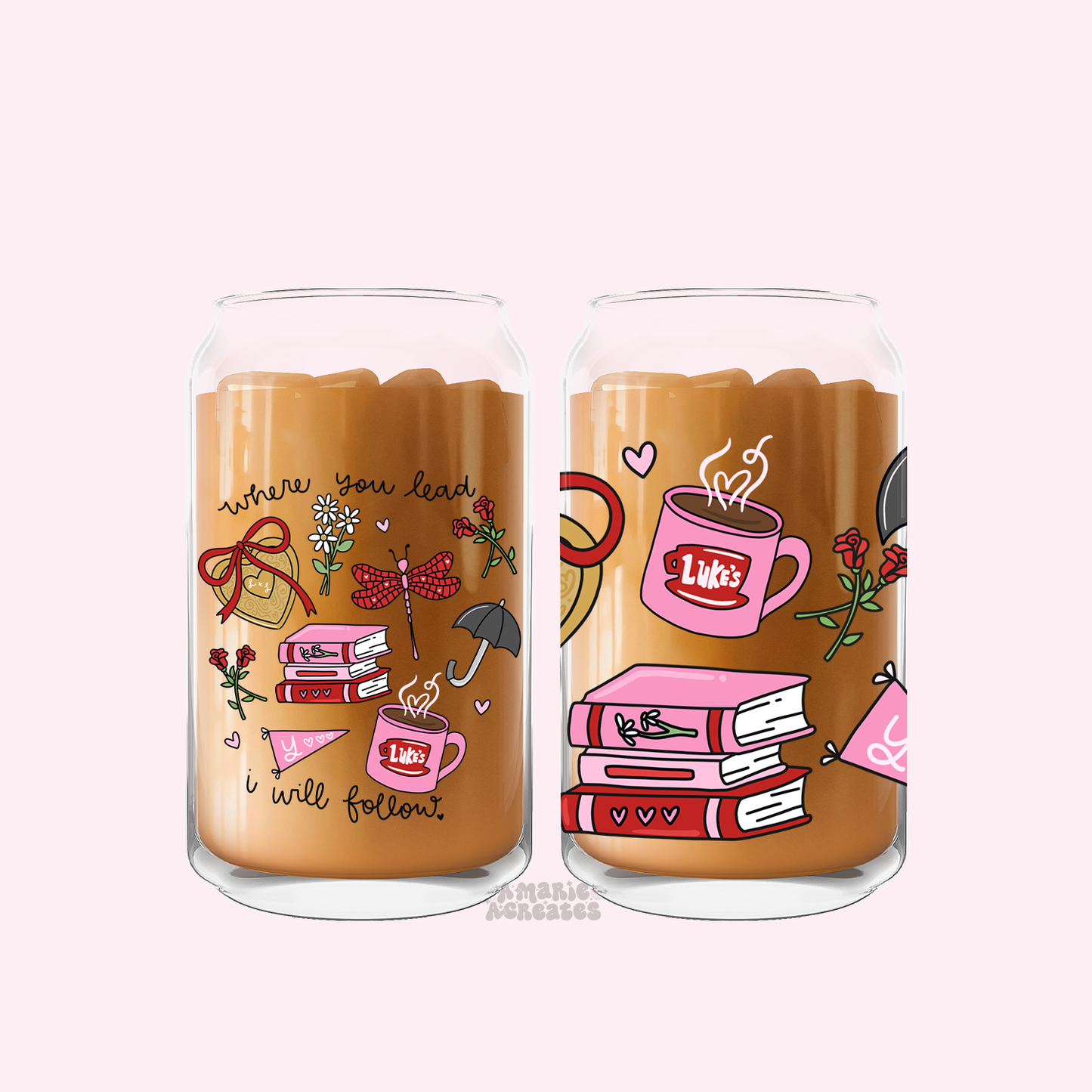 Gilmore Girls Valentines Glass Cup