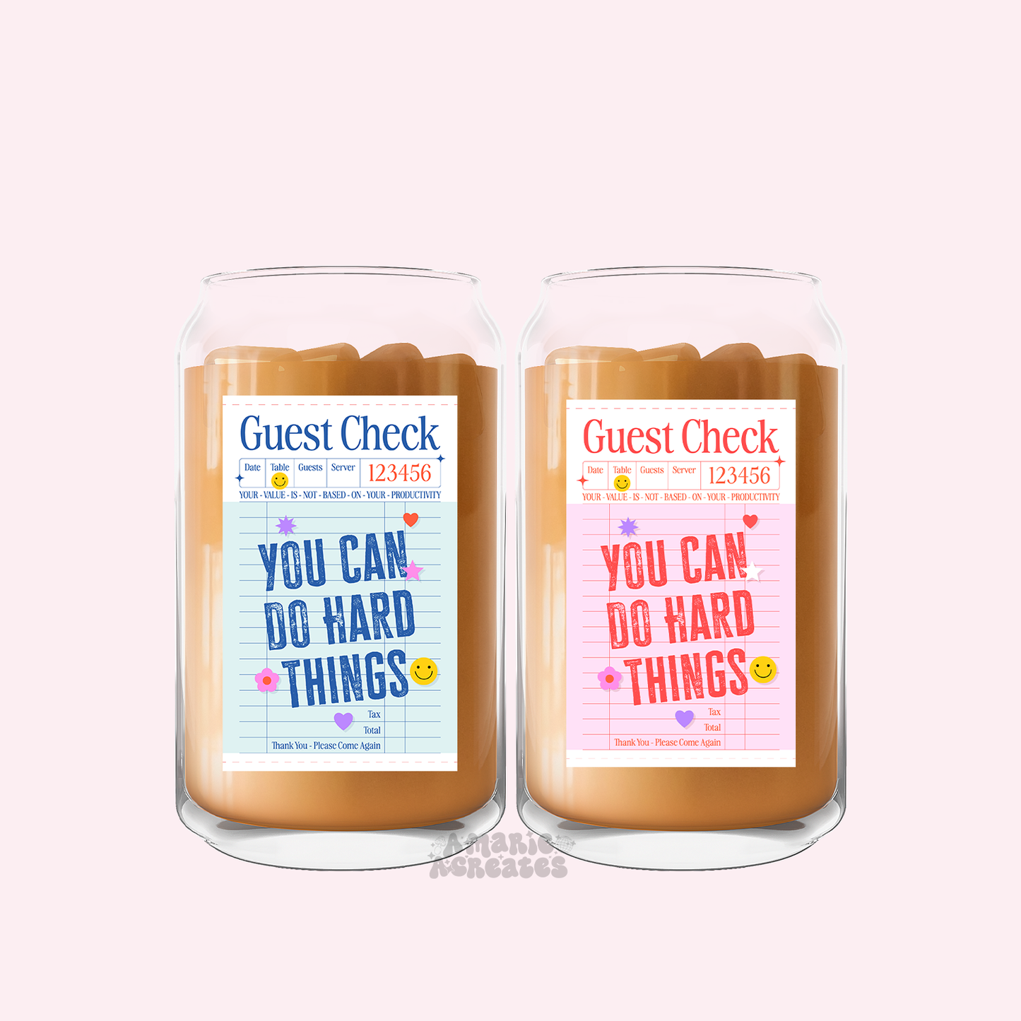 You Can Do Hard Things Glass Cup