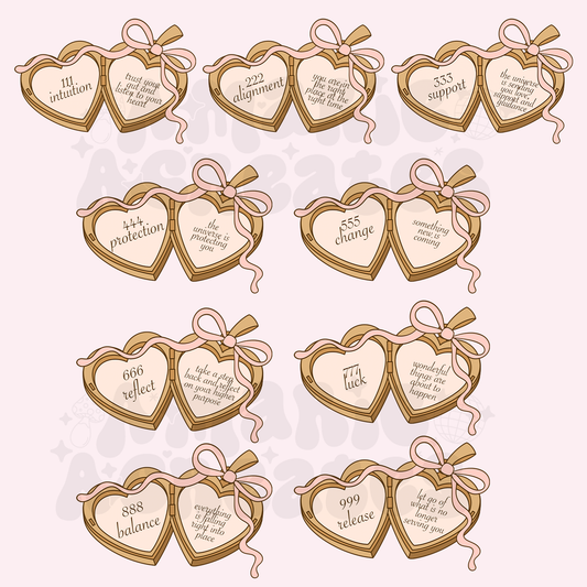 Angel Number Locket Glass Cup