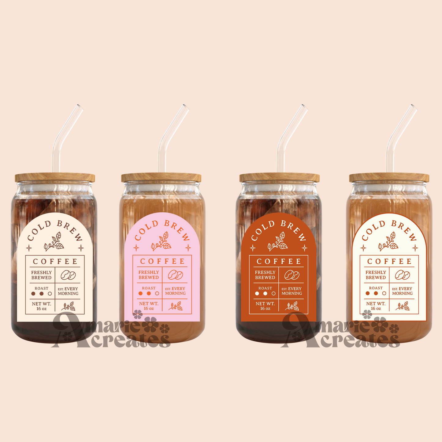 Cold Brew Coffee Glass Cup