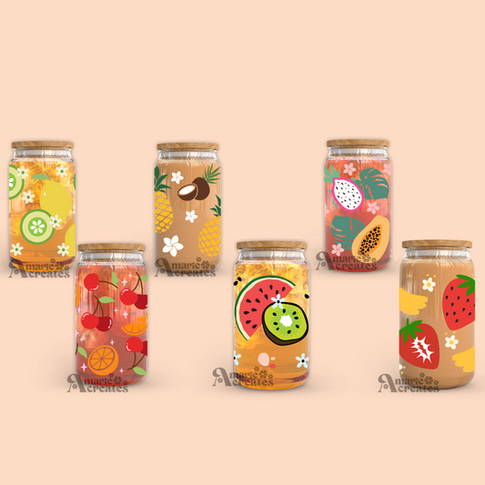 Pineapple Coconut Glass Cup