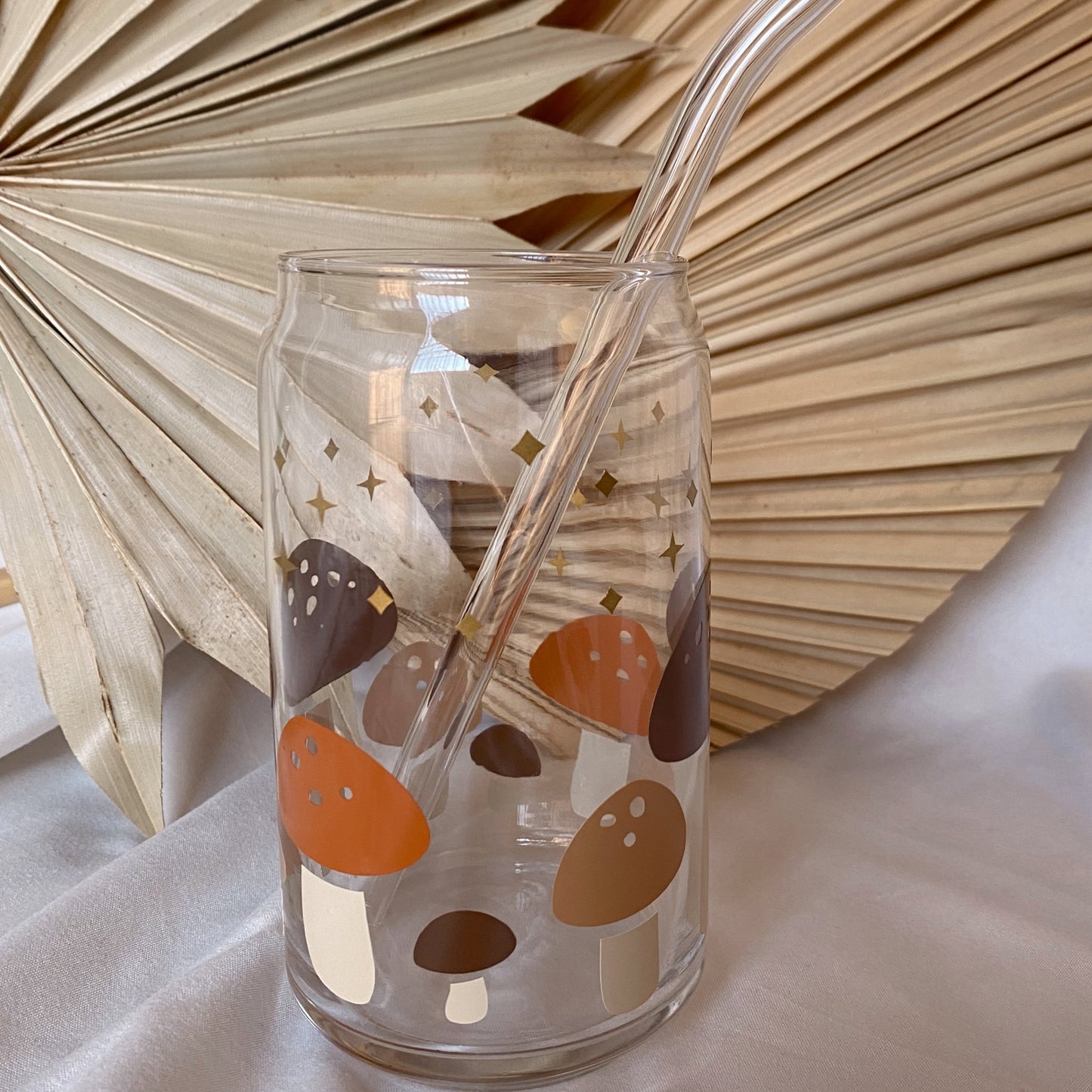 Mushroom Field Glass Cup