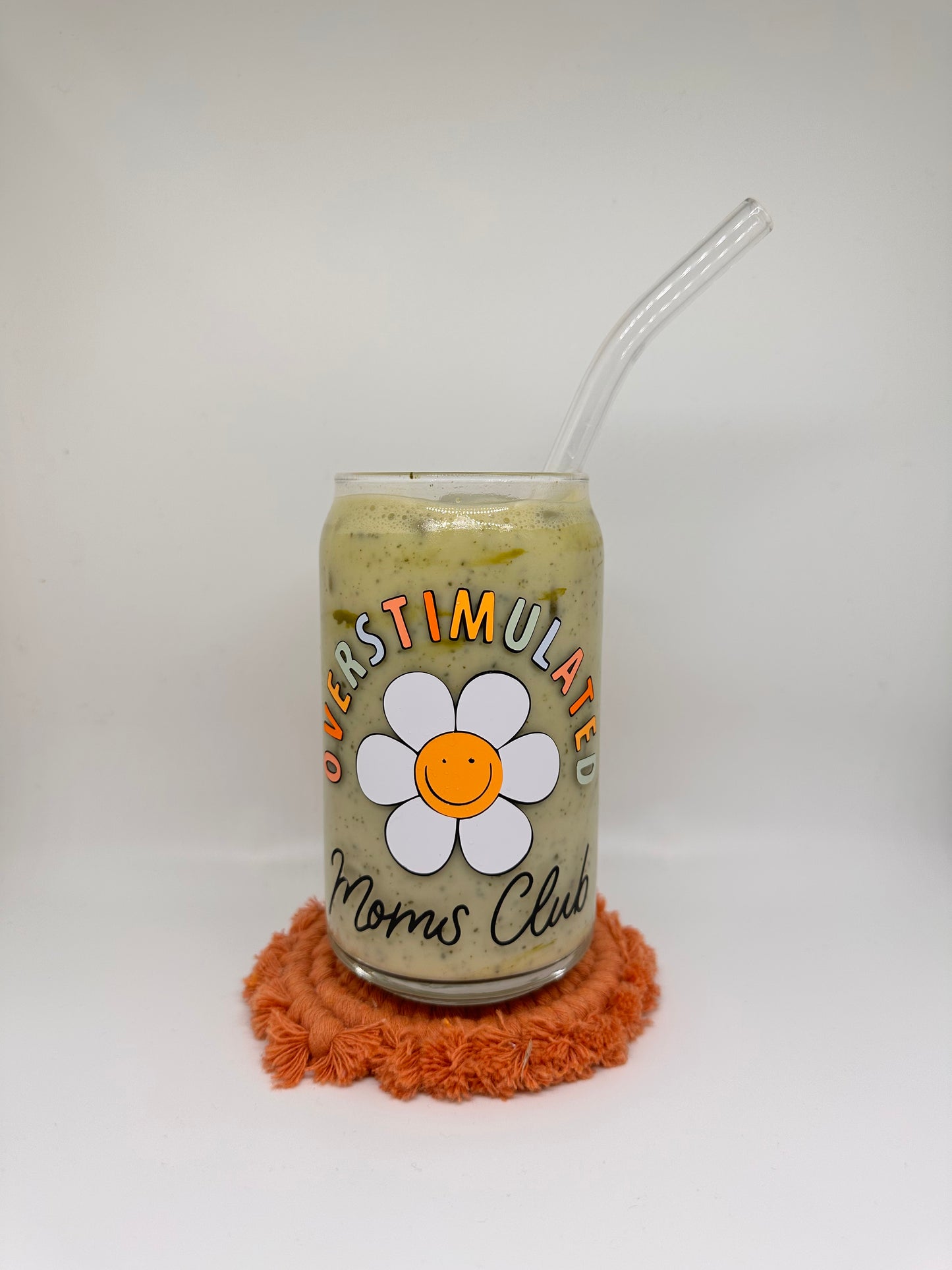 Overstimulated Moms Club Glass Cup