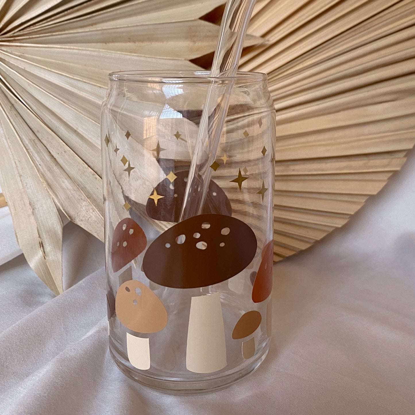 Mushroom Field Glass Cup