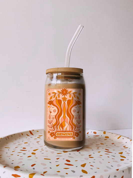 Groovy Astrology Sign Glass Cups