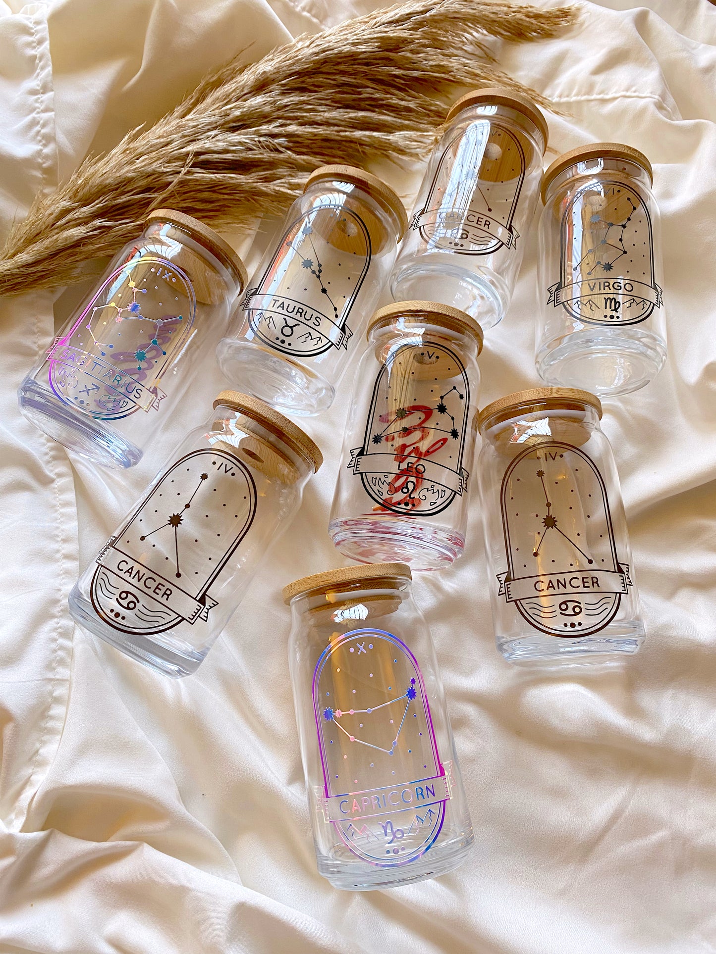 Zodiac Constellation Glass Cups