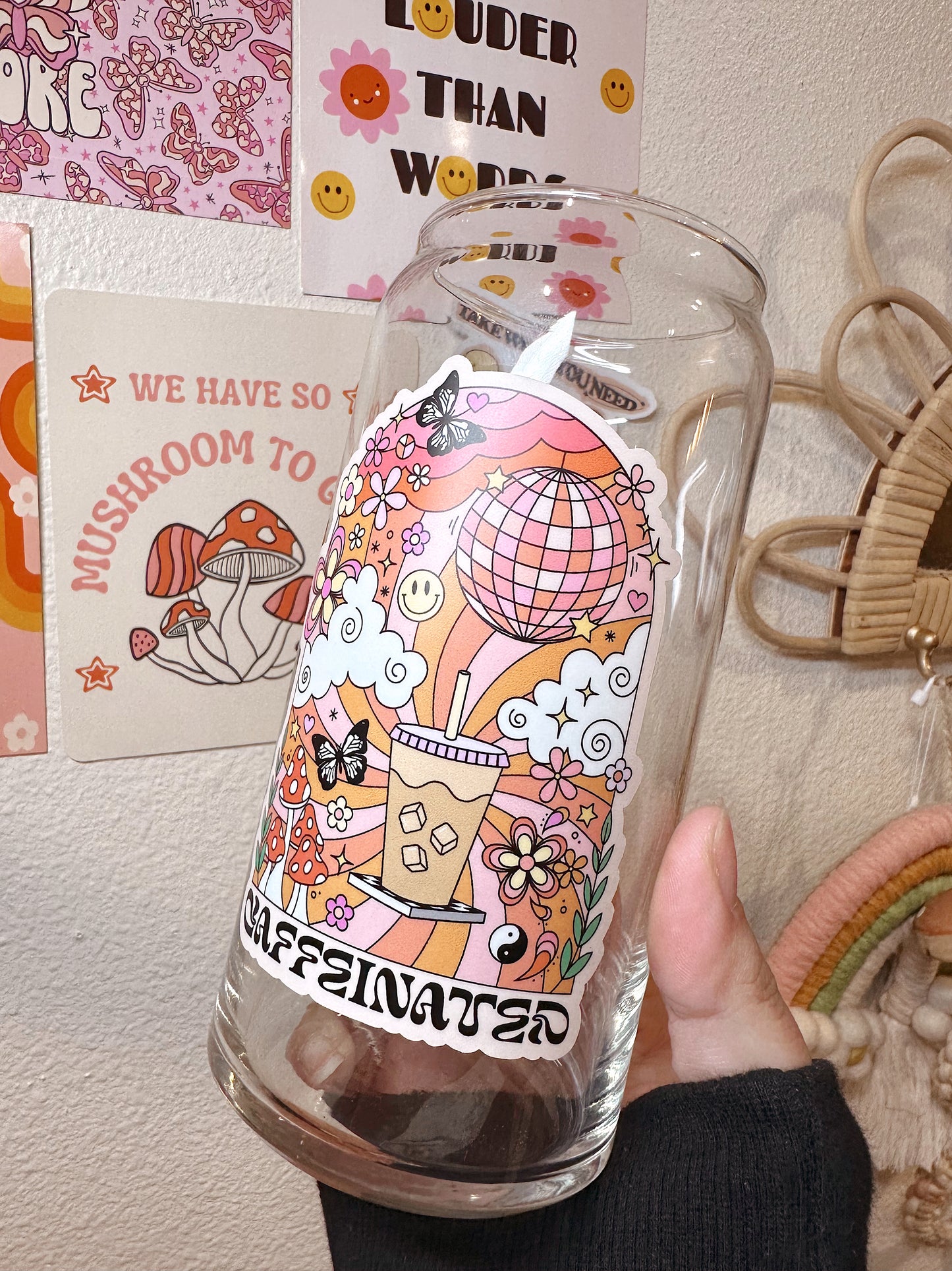 Caffeinated Glass Cup