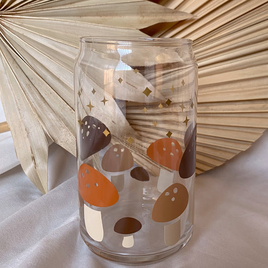 Mushroom Field Glass Cup