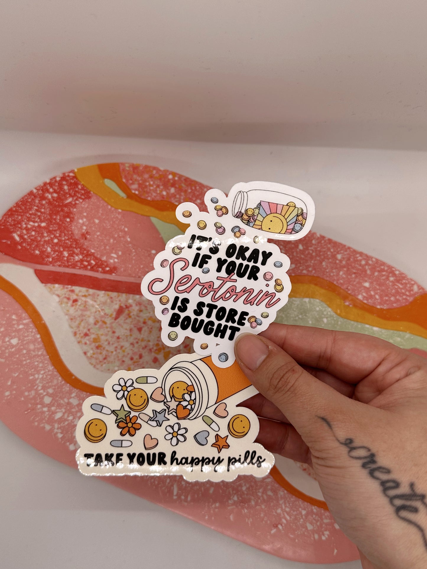 Take Your Happy Pills Sticker
