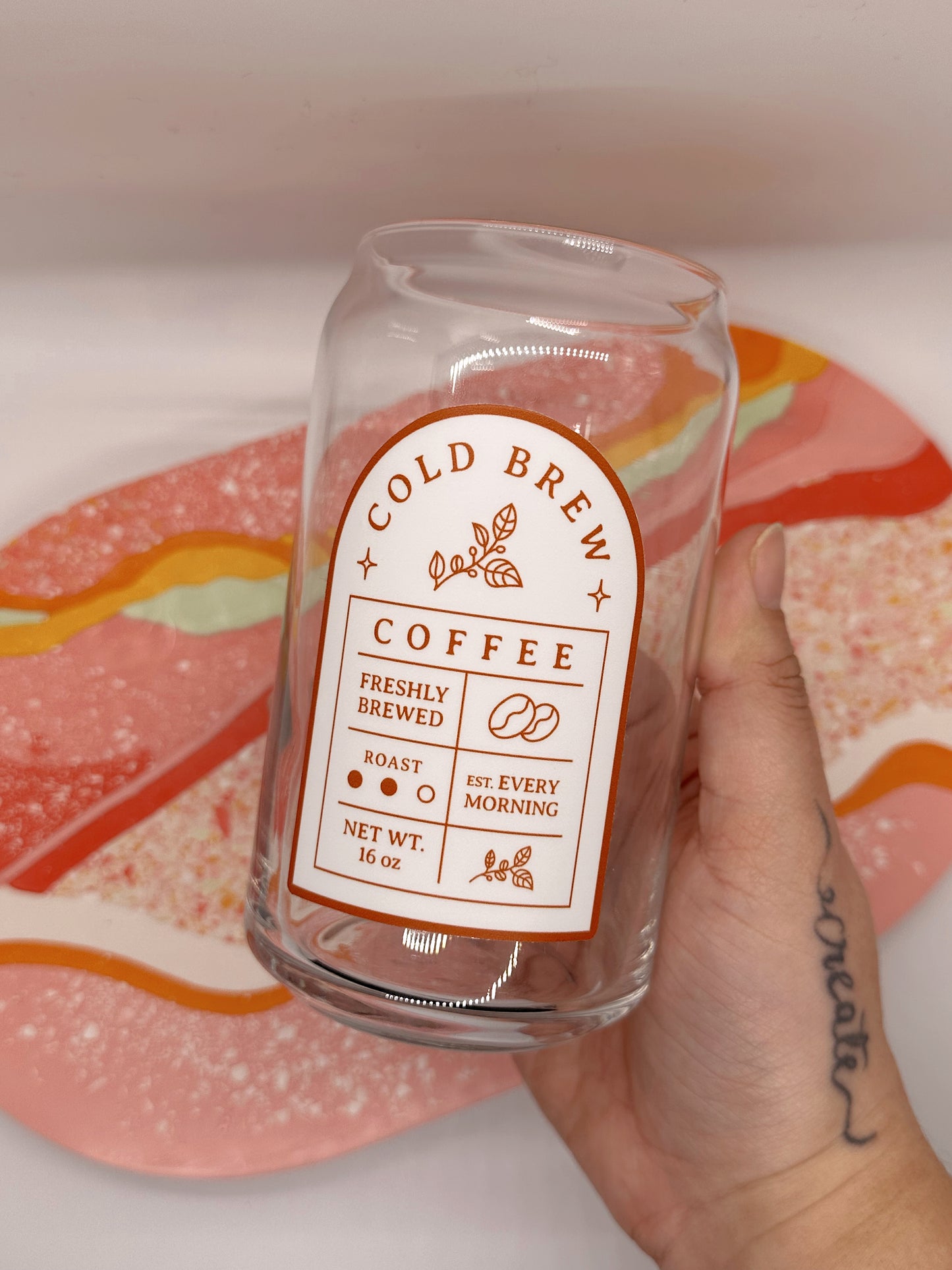 Cold Brew Coffee Glass Cup