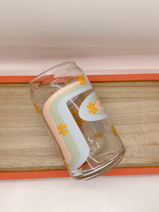 Floral Soul | Retro Wrap Glass Cup