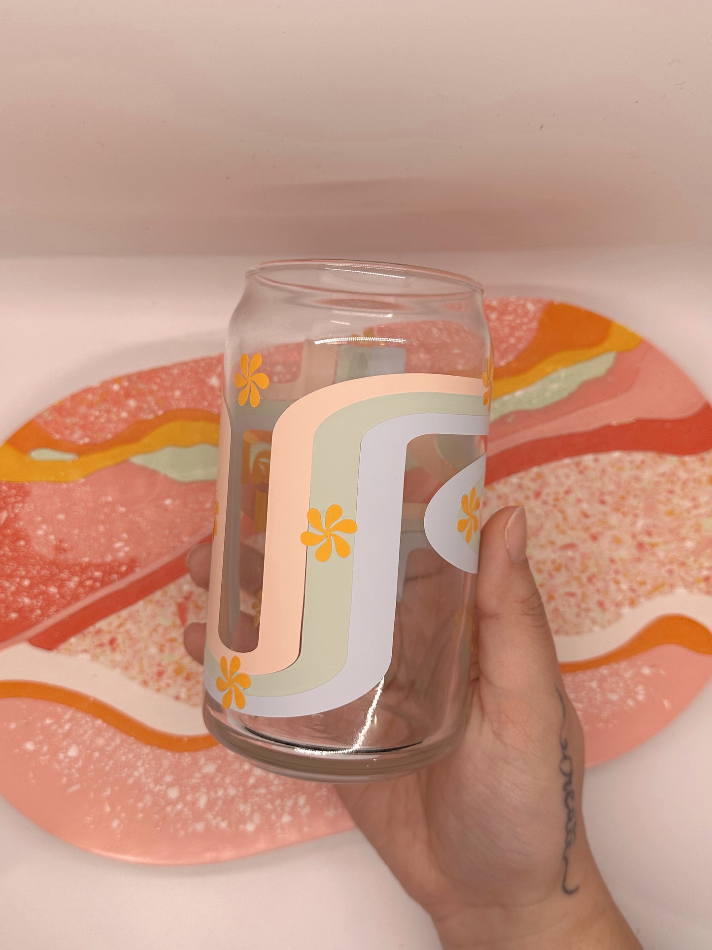 Floral Soul | Retro Wrap Glass Cup
