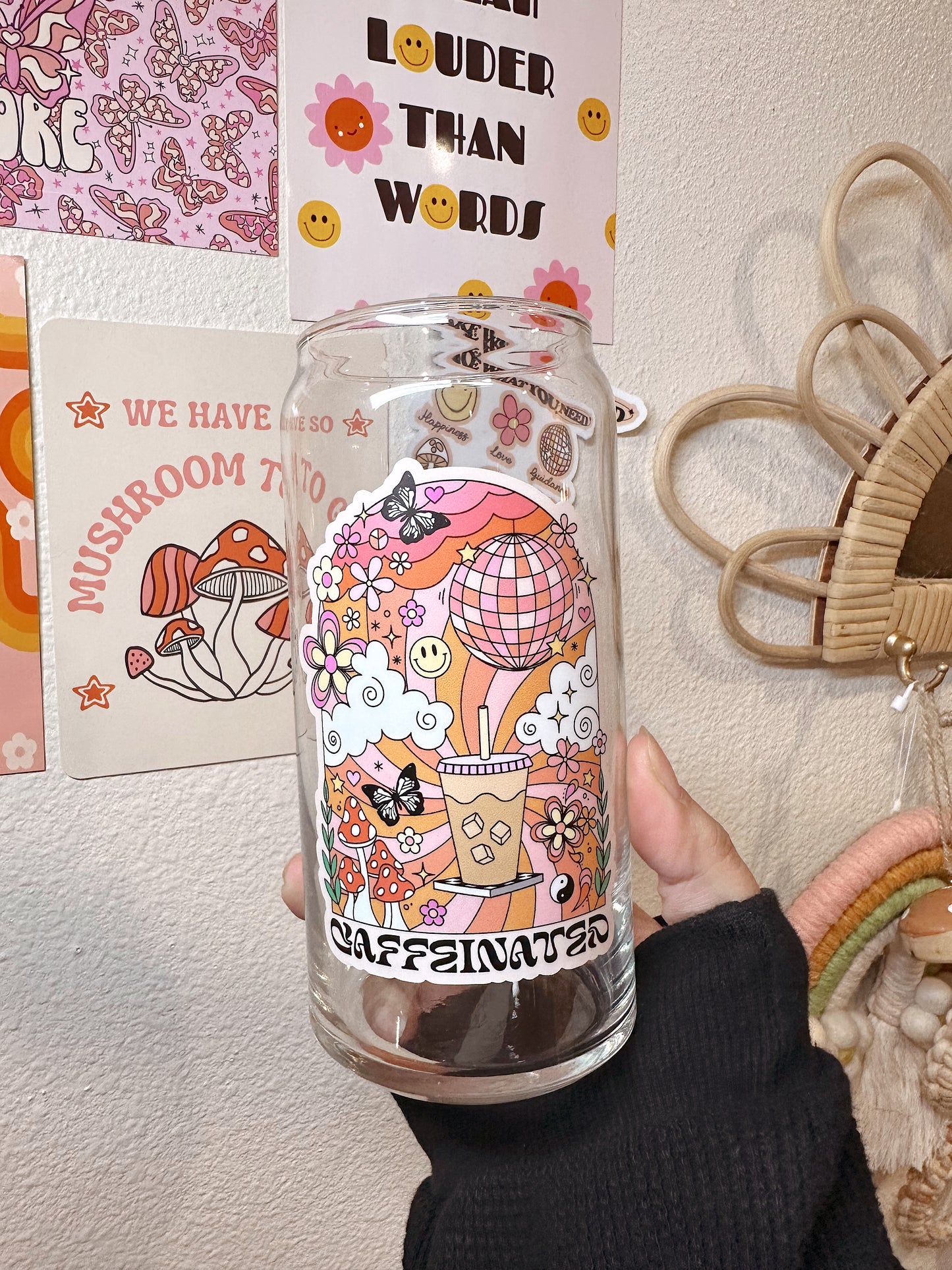 Caffeinated Glass Cup
