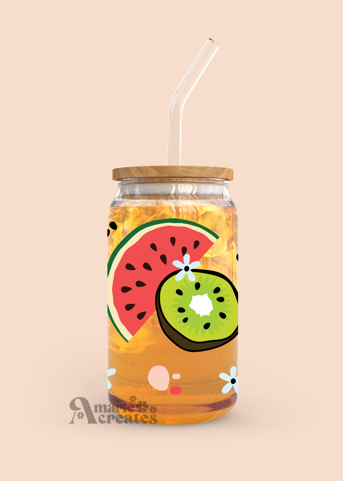 Watermelon Kiwi Glass Cup