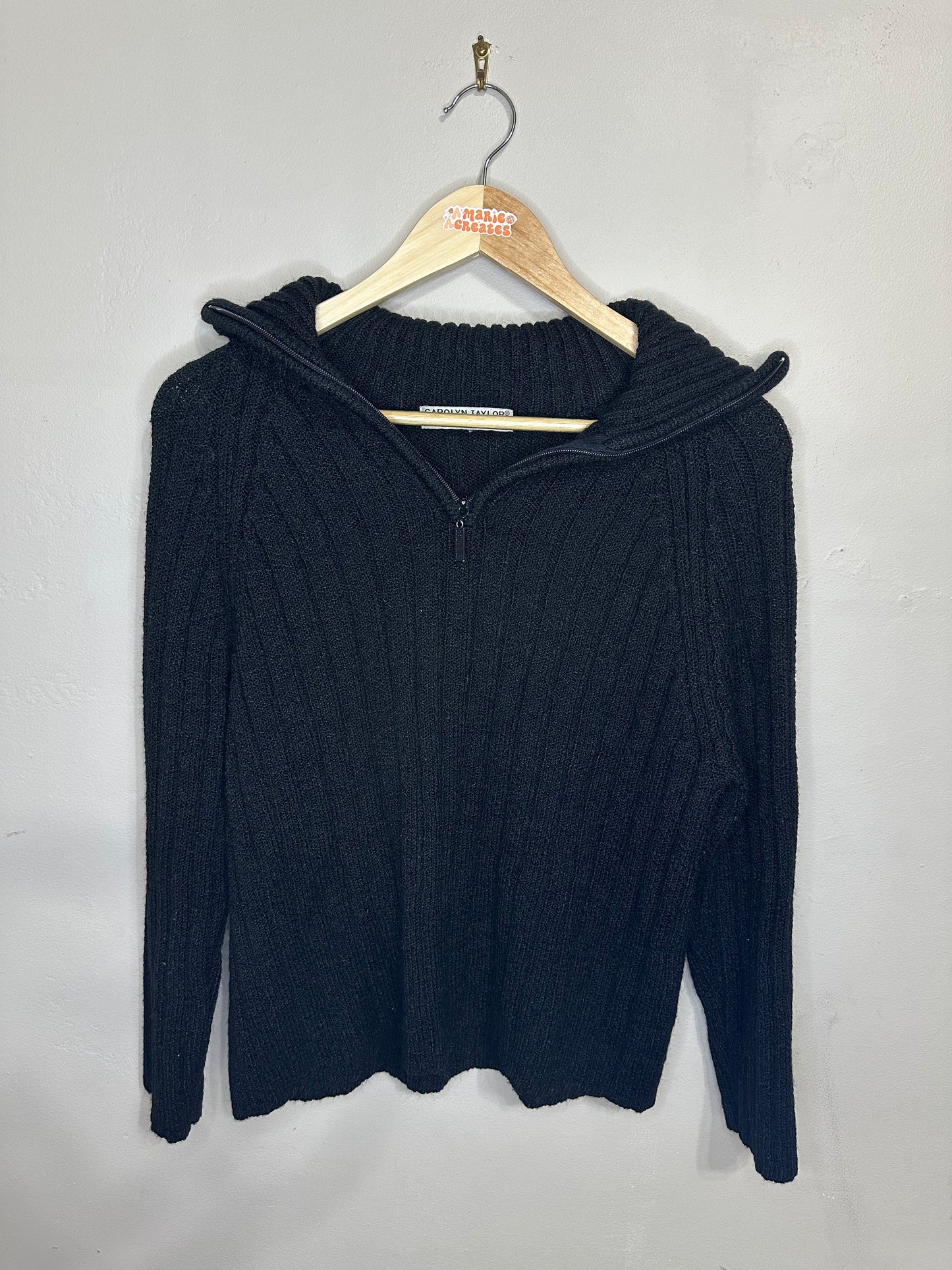 S/M Black Quarter Zip Jacket