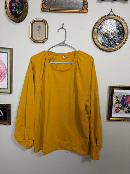 XXL Mustard Fall Sweatshirt